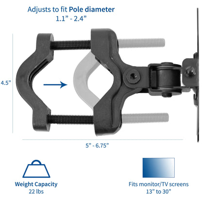 Pole Mount Bracket for 17" to 32" TVs